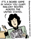 Sally Forth on Ticket to Ride