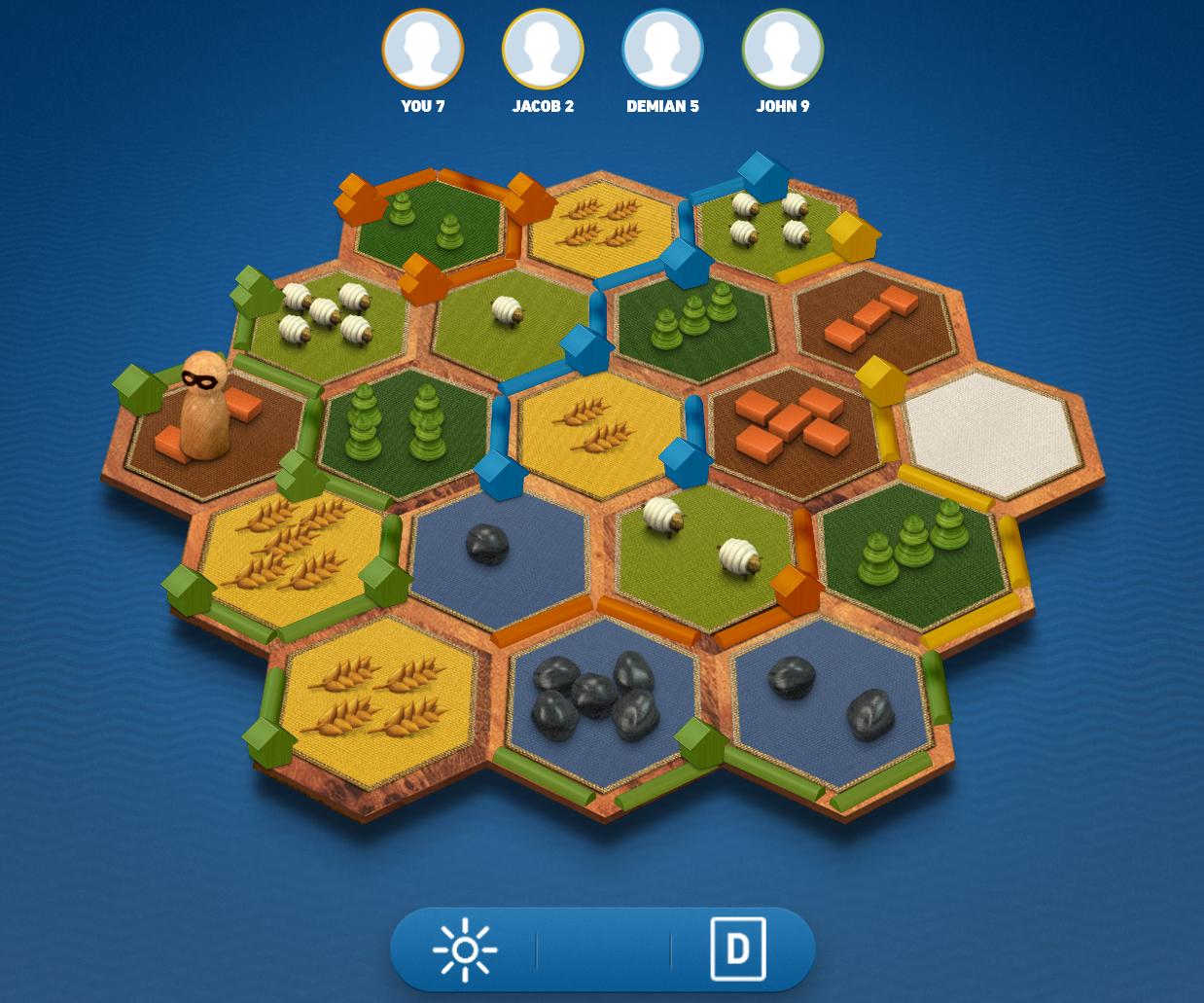 New Online Version of Settlers of Catan Purple Pawn