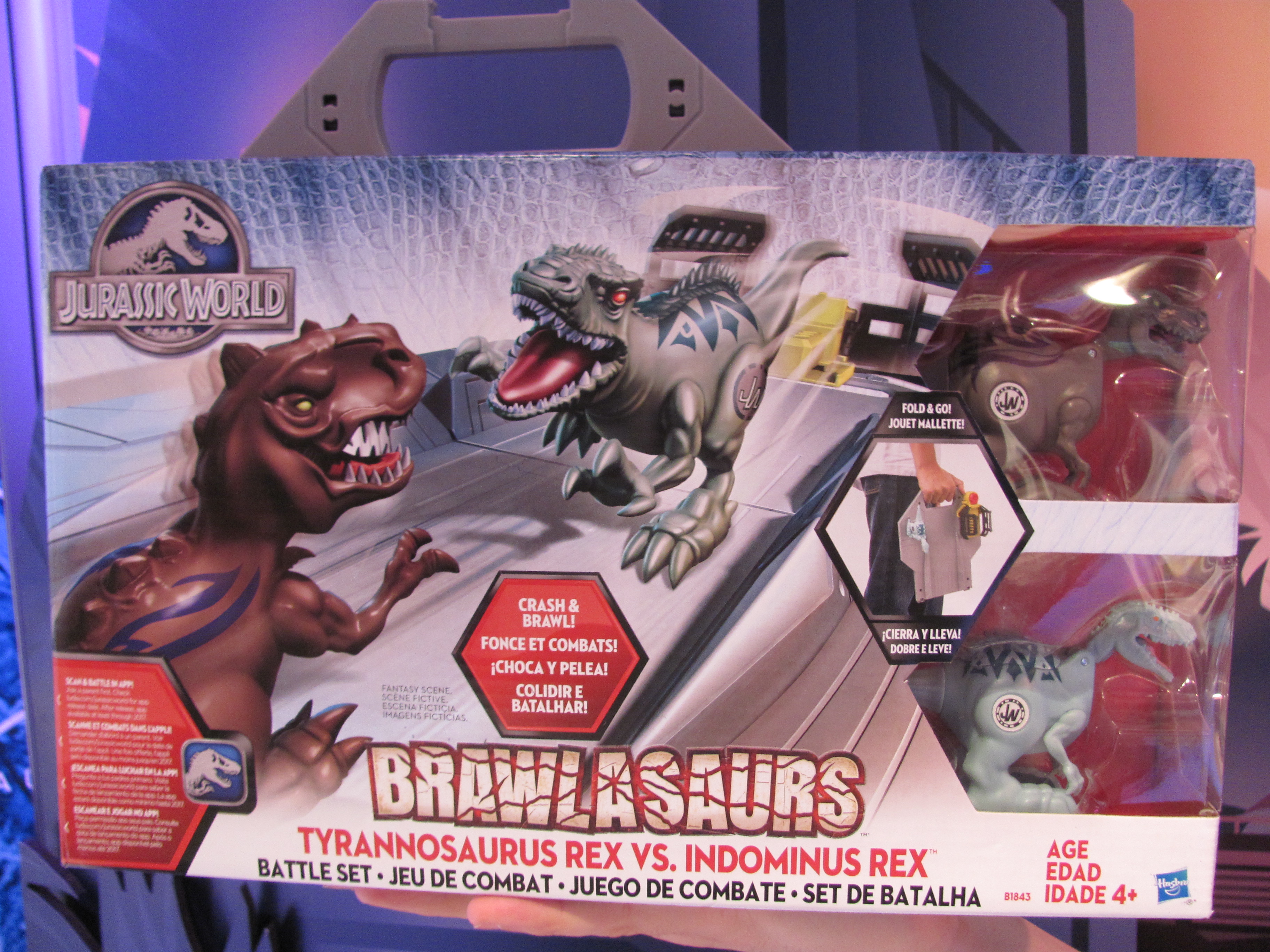 2014 Hasbro Jurassic World Brawlasaurs INDOMINUS REX Dinosaur Figure 4" 